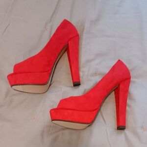 Bonnibel Red Platform Heels